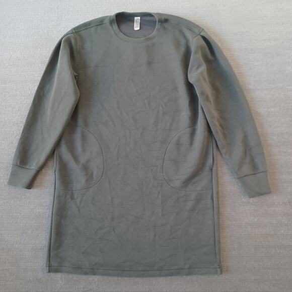 Spanx Air Essentials Sweater Dress Womens M Gray Crew Neck Casual Stretch Pocket - Picture 1 of 9